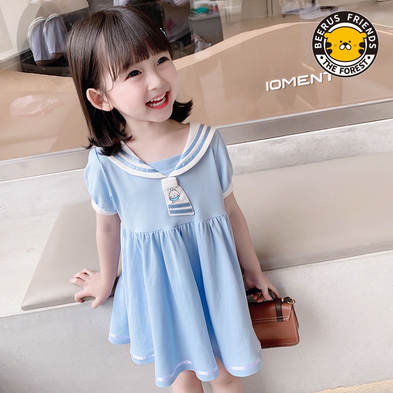 Đầm công chúa tay ngắn thiết kế mới thời trang mùa hè theo phong cách hàn quốc cho bé gái