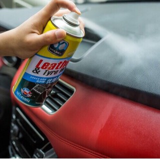 CHAI XỊT LÀM BÓNG VÀ TẠO LỚP BẢO DƯỠNG PHỦ ĐEN BÓNG LỐP XE, NỘI THẤT VÀ CHI TIẾT NHỰA - LEATHER & TYRE WAX