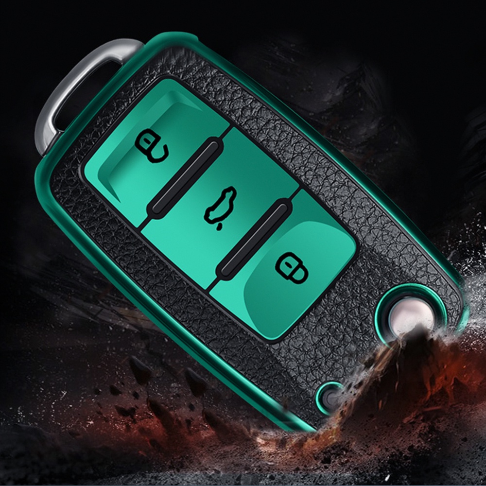 Bao Da Tpu Bảo Vệ Chìa Khóa Cho Xe Volkswagen VW Jetta Golf Passat Beetle Skoda Seat Polo B5