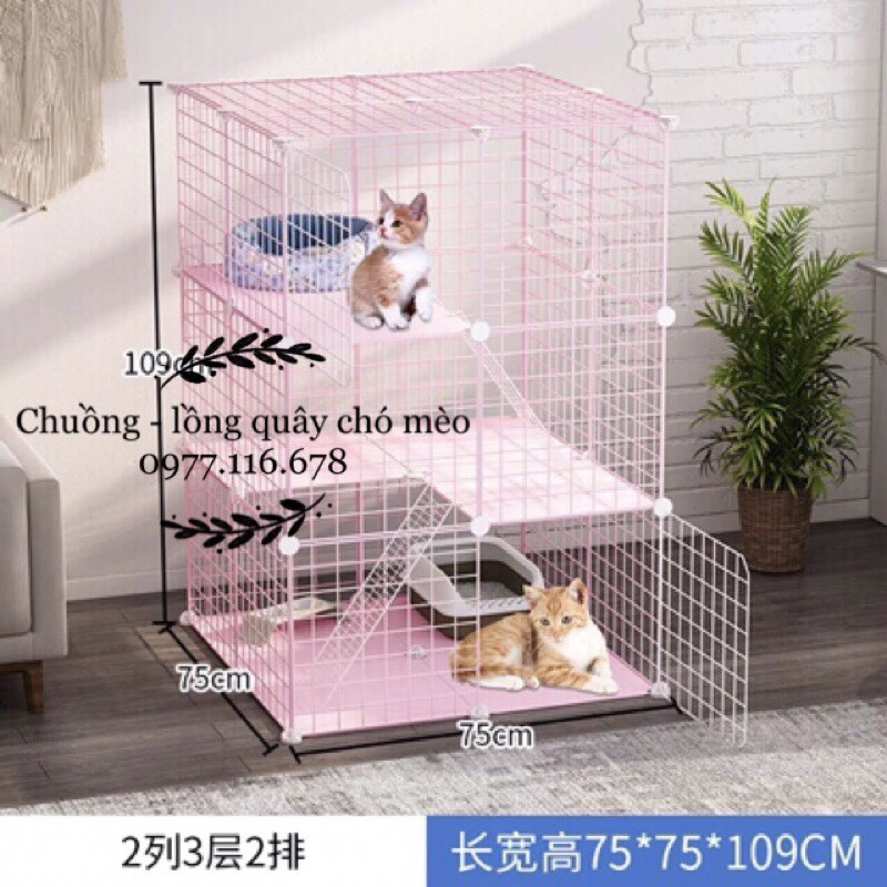 LỒNG - CHUỒNG NHÀ NỆM CHO MÈO THÚ CƯNG(tặng kèm chốt)