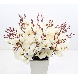 Cành mộc lan lụa 5 nhánh trang trí