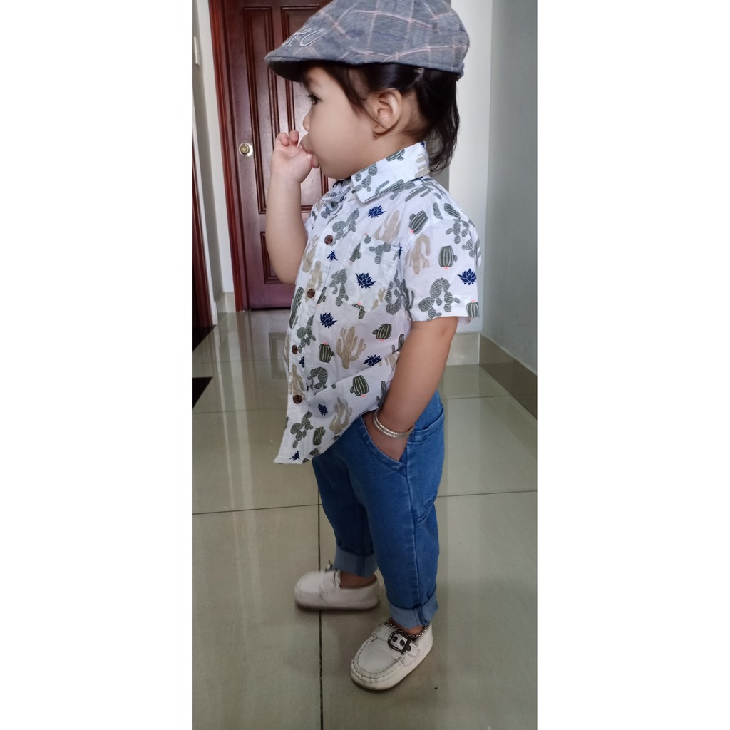 ÁO SƠMI HỌA TIẾT CHẤT ĐẸP XUẤT DƯ CHO BÉ TRAI BÉ GÁI