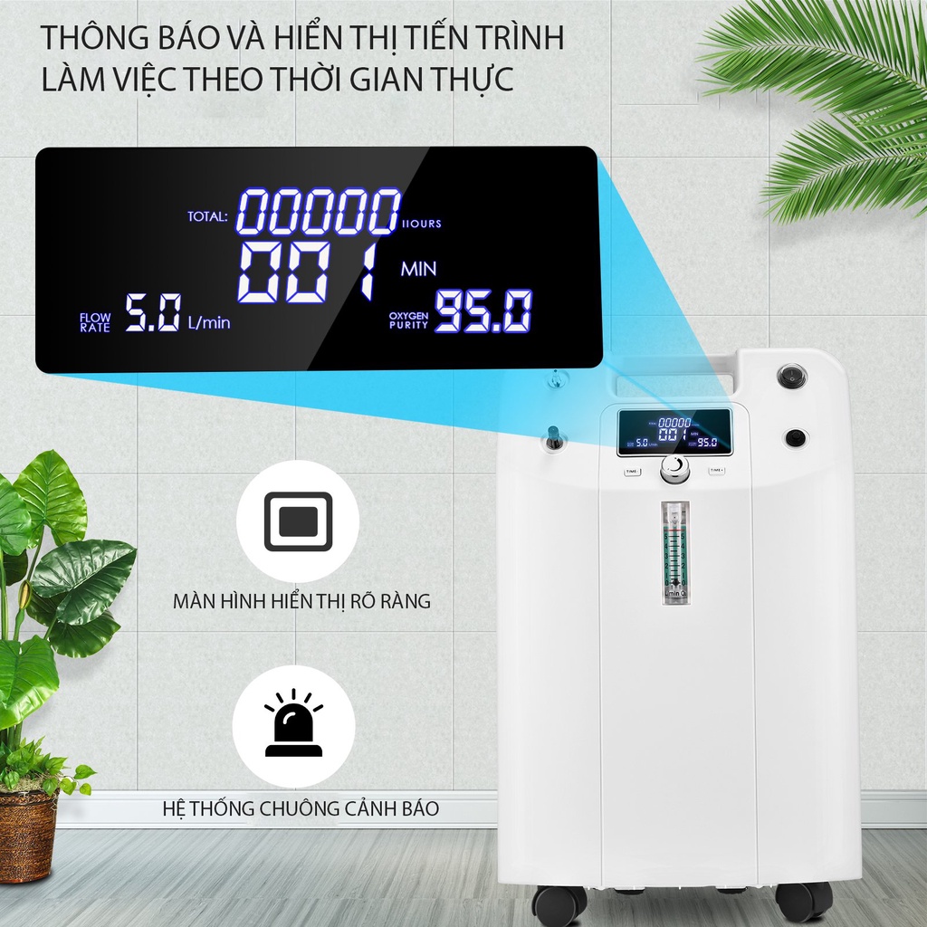 Máy tạo oxy KJR-Y51W và phụ kiện tiêu chuẩn dùng trong y tế