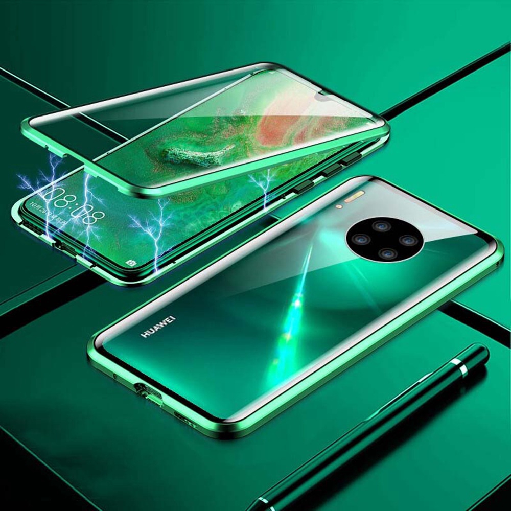 Huawei Mate 40 Plus 30 Pro Cover Double Sided Tempered Glass Mate40 Magnetic Flip Case Mate30 Full Protection Casing