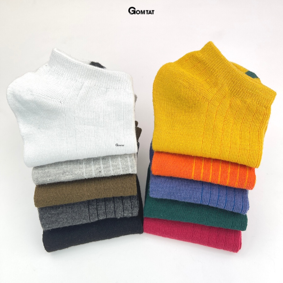 Set 10 đôi tất vớ nữ cổ ngắn GOMTAT phong cách vintage, chất liệu mềm mại thoáng mát 10 đôi sử dụng cả tuần- CB001-10DOI
