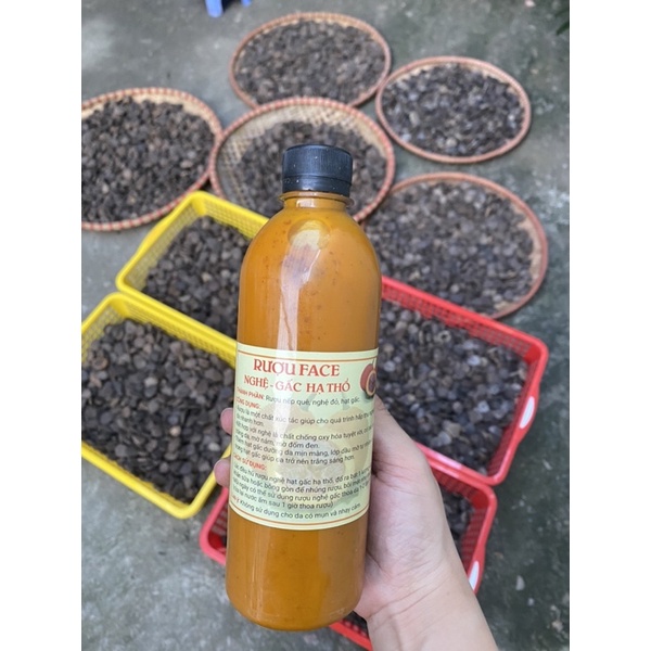 Cốt nghệ gấc hạ thổ dành cho da mặt trắng da mờ nám tàn nhang chai 500ml