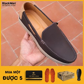 Giày lười nam cao cấp - giày lười da bò thời trang blackman gl44- bh 1 năm