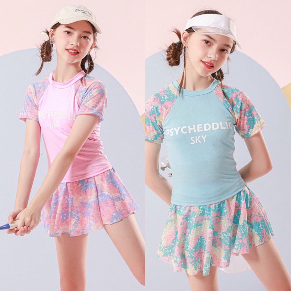 Đồ Bơi Bé Gái LUHAZO Bikini 2022 kín đáo Phong Cách Hàn Quốc Cho Bé