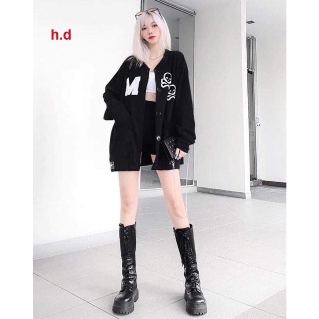 Áo nỉ cúc đầu lâu HD6