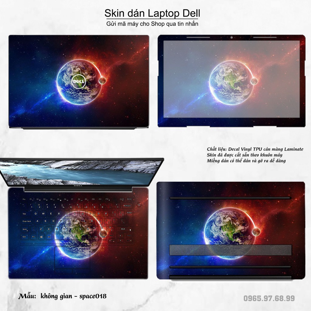 Skin dán Laptop Dell in hình không gian nhiều mẫu 3 (inbox mã máy cho Shop)