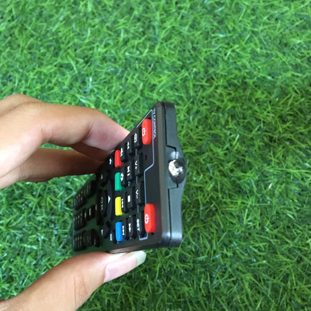 Điều khiển tivi marrtBox - Điều khiển martBox nhỏ ngọn có nút nguồn màu đỏ - Tặng kèm pin và bảo hành 3 tháng