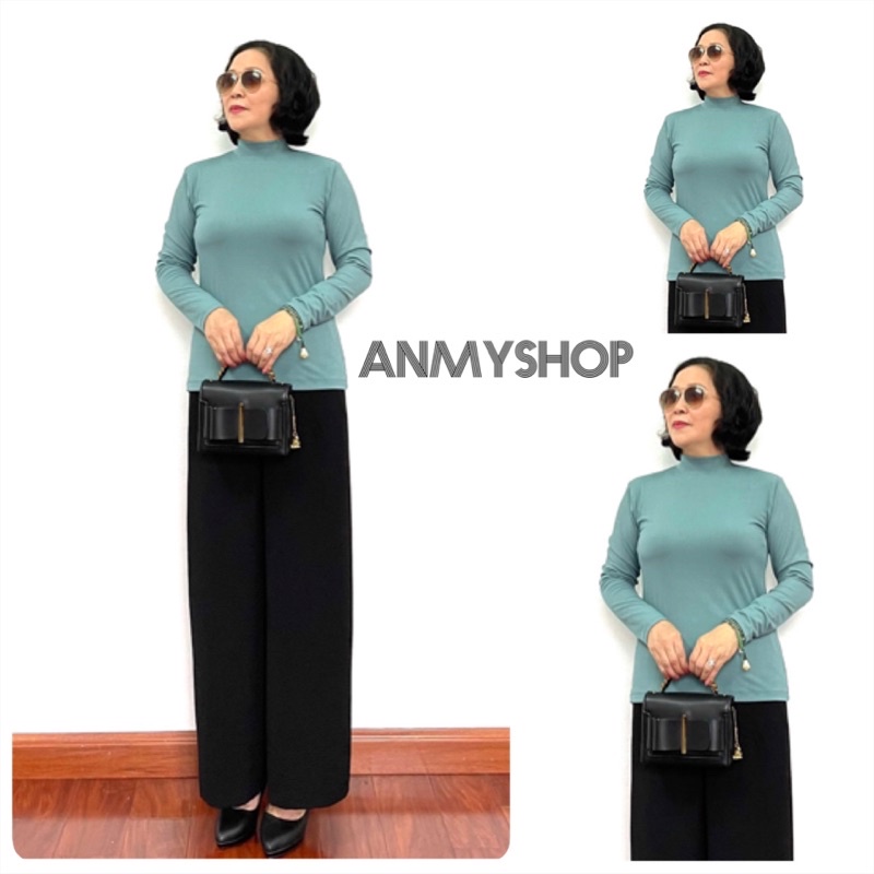 [Hàng loại 1] Áo cotton tăm chất siêu đẹp cổ 3 phân dễ mặc giữ ấm tốt cho cơ thể