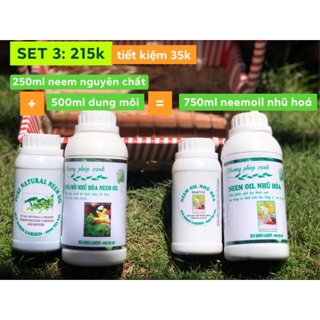 Combo tự nhũ hoá neem set 3 750ml