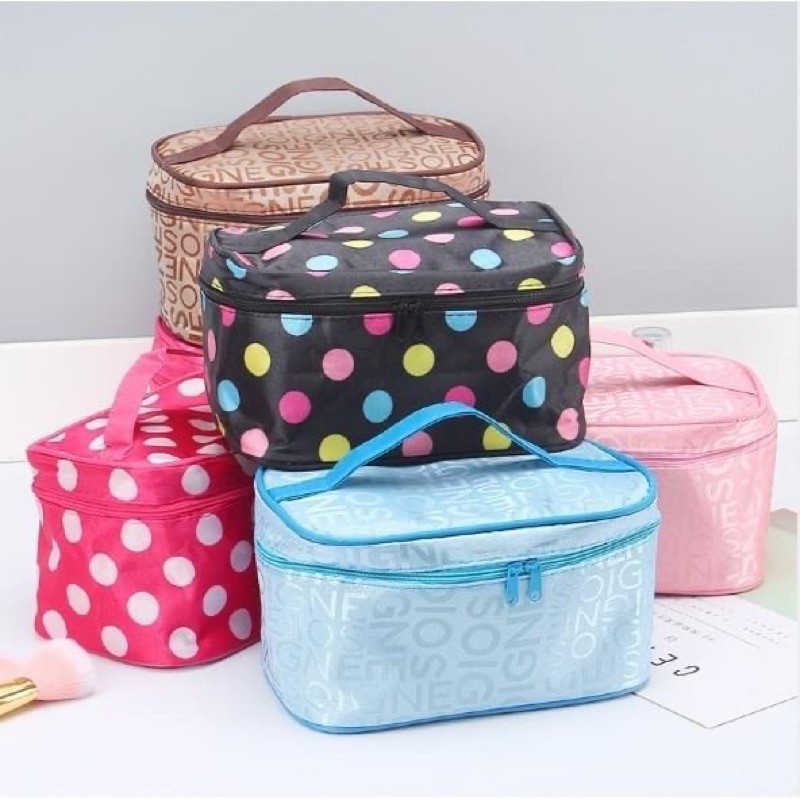 Túi Đựng Mỹ Phẩm Đồ Trang Điểm Xách Tay Hình Hộp Họa Tiết Bắt Mắt 88248 Lavio Store