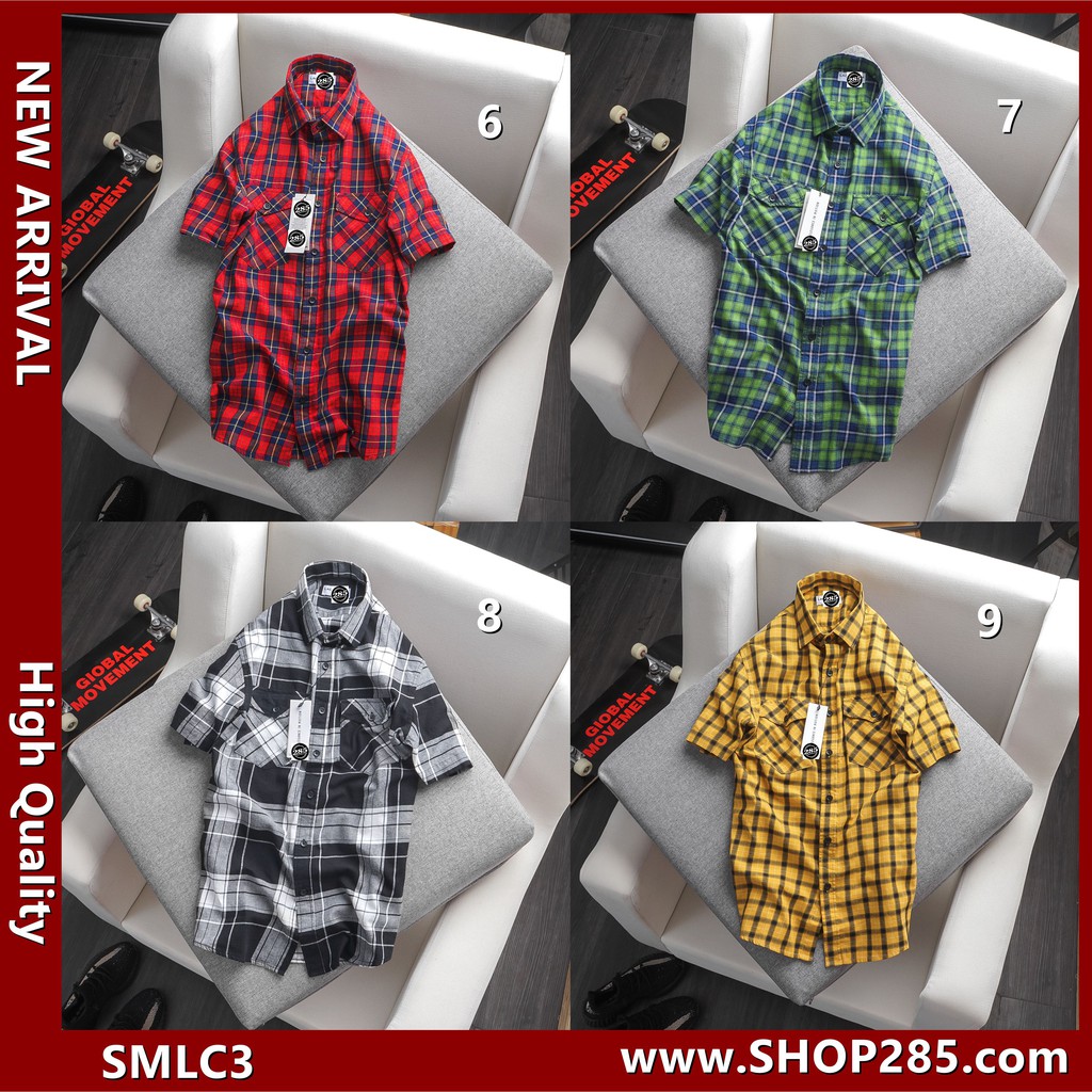 Sơ mi Caro Họa Tiết SLimFit đây là 1 chiếc áo sơmi nam đẹp 💖 12 màu thời thượng ! SMEH6