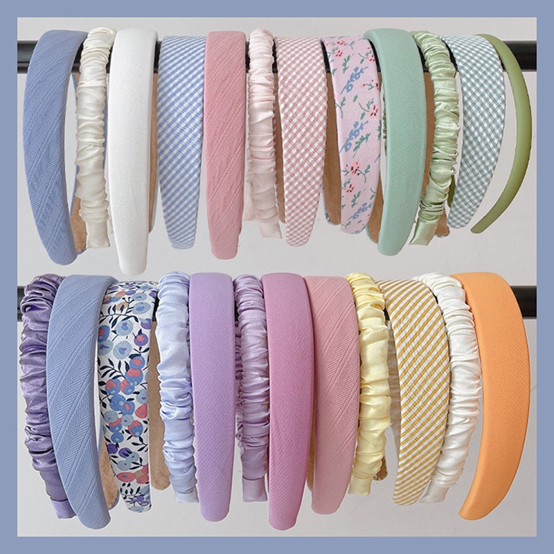 Băng Đô Cài Tóc Rửa Mặt Bằng Vải Nhiều Món Đơn Giản Thời Trang Cho Nữ