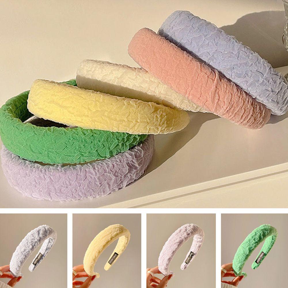 Băng Đô Cài Tóc Bằng Xốp Màu Kẹo Trơn Dễ Thương Cho Nữ