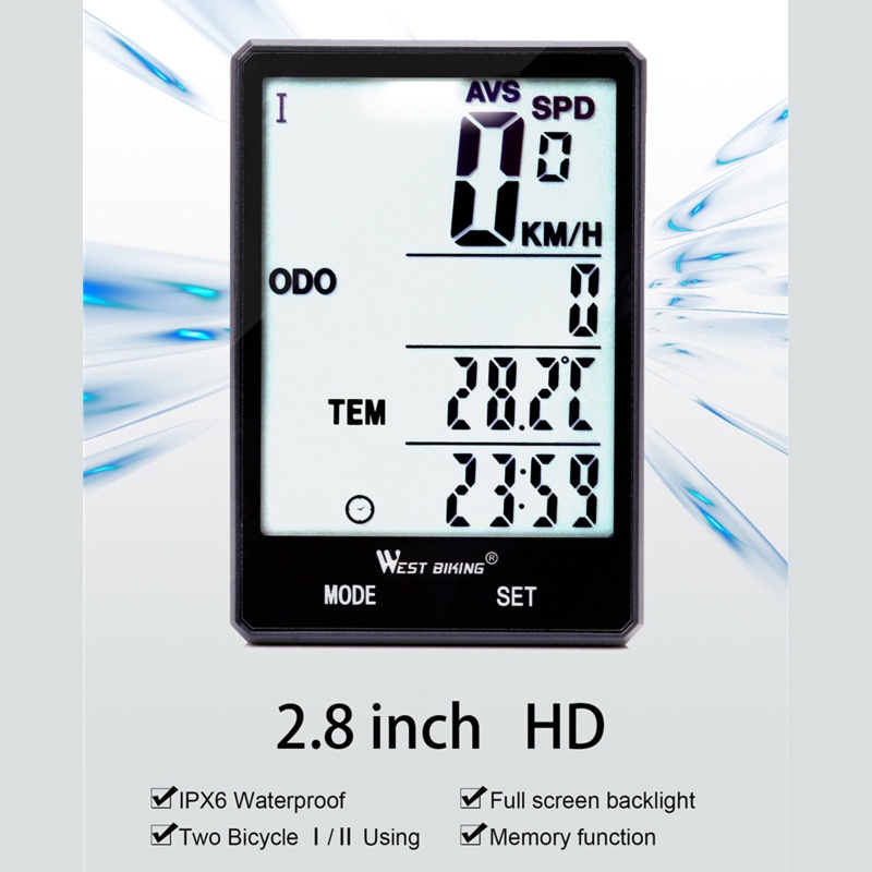 Đồng Hồ Đo Tốc Độ Không Dây Chống Nước