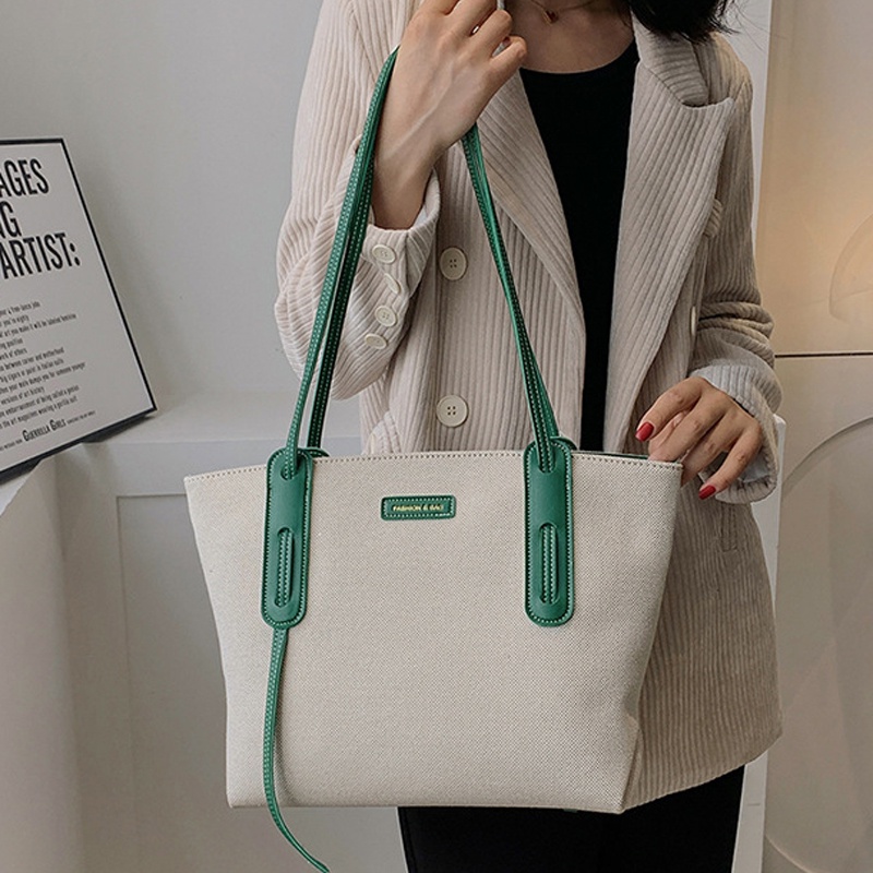 Túi tote Vải canvas Đeo Vai Phong Cách Phương Tây Thời Trang Cho Nữ