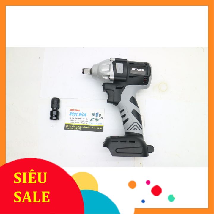 Thân máy siết bulong Hitachii không chổi than đầu 2 trong 1 Tặng 1 Đầu chuyển vít