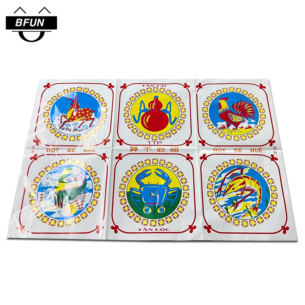 Bộ Bầu Cua HỘT ĐÁ / NHỰA (HỘT LỚN) Cao Cấp - Bầu Cua Tôm Cá, Xúc Xắc Đá - Boardgame Đồ Chơi Trẻ Em BFUN