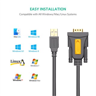 Cáp USB 2.0 ra RS-232 DB9 cao cấp UGREEN CR107
