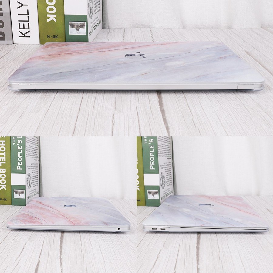 [4-in-1] Ốp Macbook, Case Macbook Hình Đá Granite ( Tặng Lót Bàn Phím Macbook Đen, Nút Bụi , Kẹp Chống Gẫy Sạc)