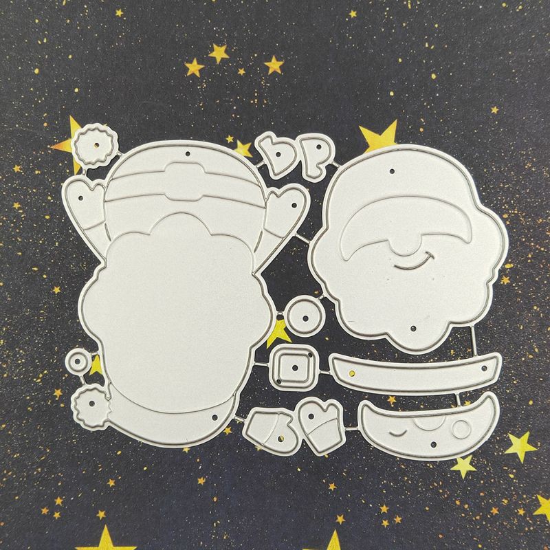 Khuôn Cắt Giấy Làm Từ Kim Loại Hình Ông Già Noel Trang Trí Scrapbook