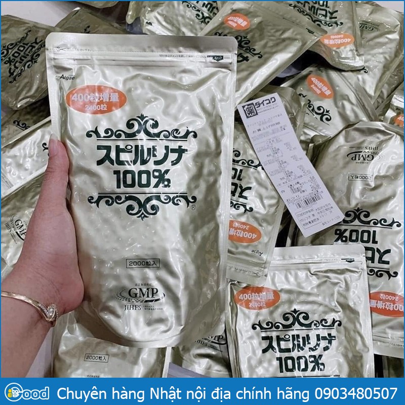 Túi tảo xoắn Spirulina Algae Nhật Bản 2400 viên | BigBuy360 - bigbuy360.vn