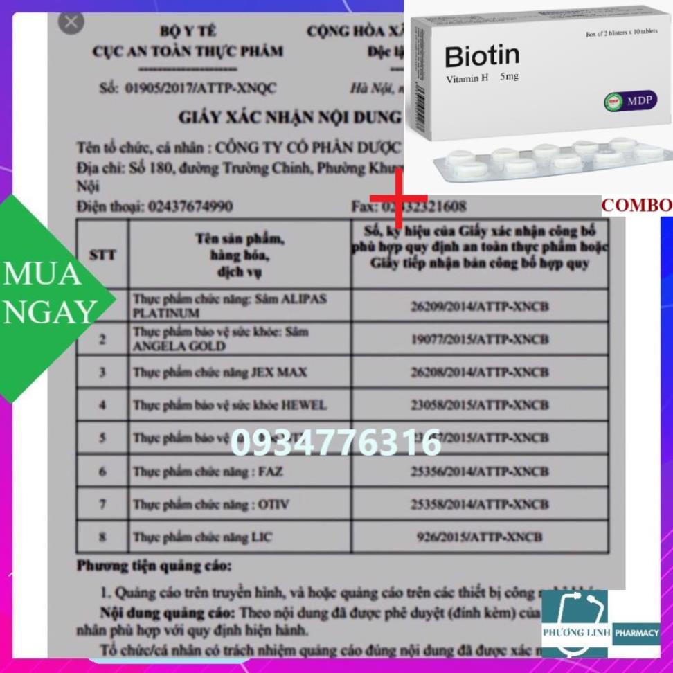Combo Biotin 5mg+ (Hàng chính hãng có tem tích điểm) FAZ - giảm mỡ máu, hỗ trợ tim mạch