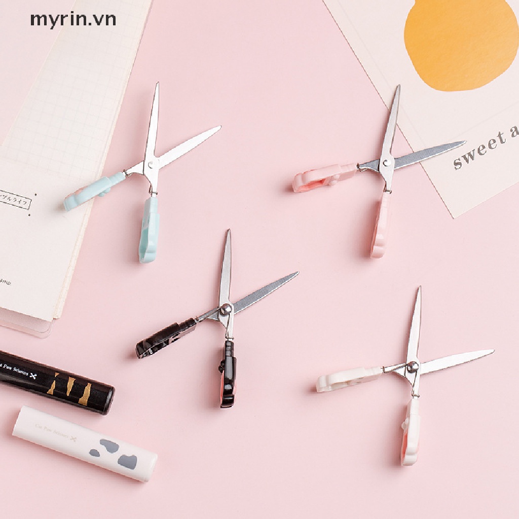 Kéo Cầm Tay Bằng Thép Không Gỉ Hình Bàn Chân Mèo Dễ Thương Đa Năng