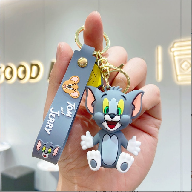 Móc Khóa Cao Cấp Hình Chuột Và Mèo Cute, phụ kiện Túi Xách dễ thương -Minkey