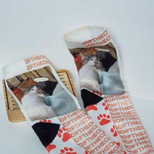 Tất vớ dệt kim in theo yêu cầu, hình đẹp, logo sắc nét, bền màu hàng thể thao