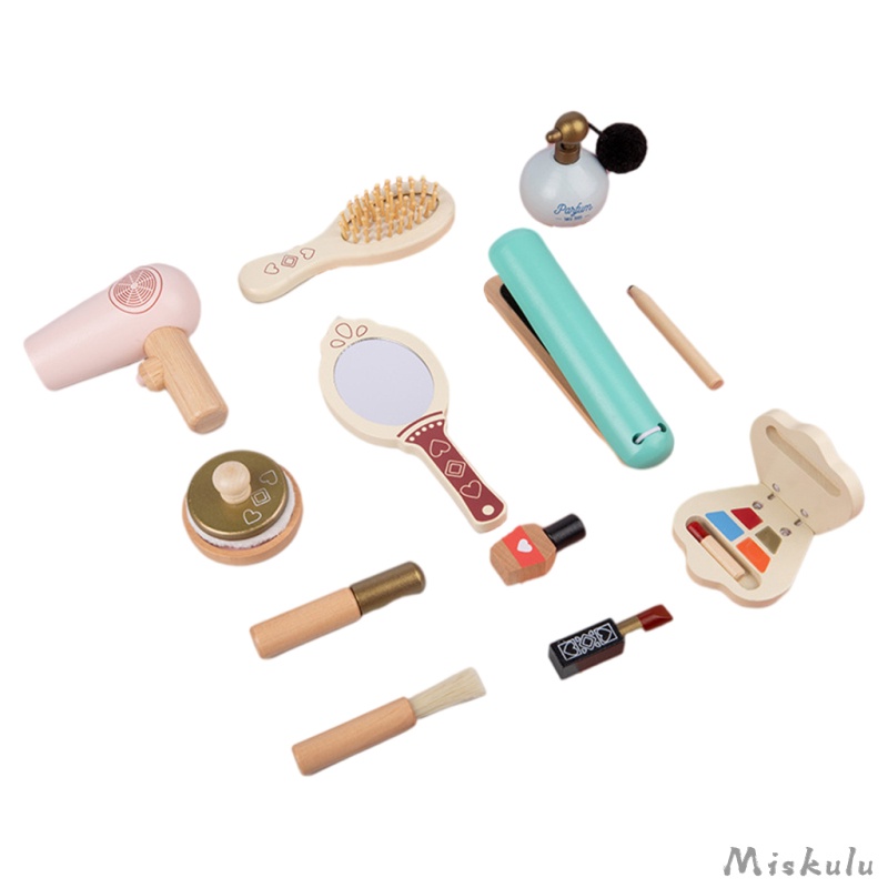 Bộ Đồ Chơi Trang Điểm Bằng Gỗ Cho Bé Gái 3 / 4 Tuổi