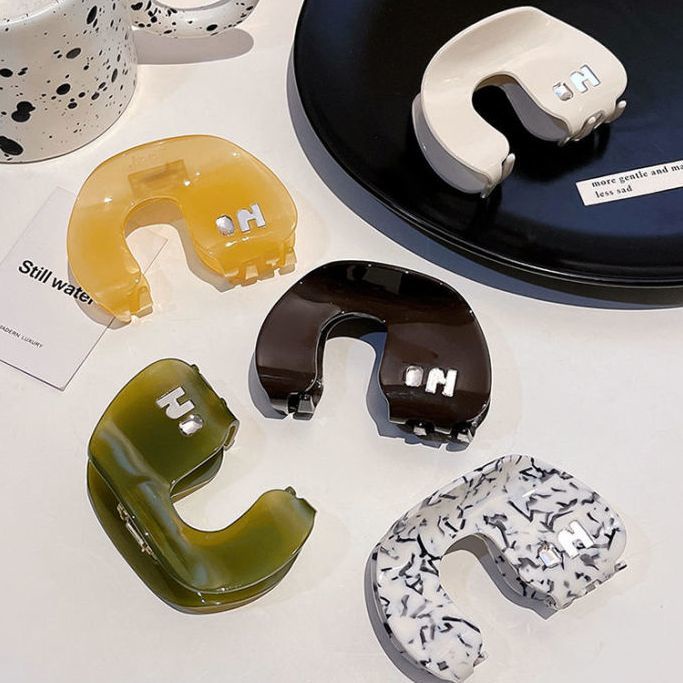 Kẹp Tóc Màu Sắc Cà Phê / Xanh Lá Phong Cách Hàn Quốc Xinh Xắn