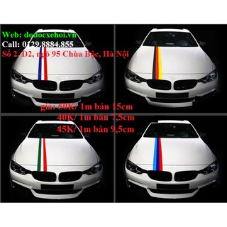 DECAL TRANG TRÍ SỌC CỜ 3 MÀU