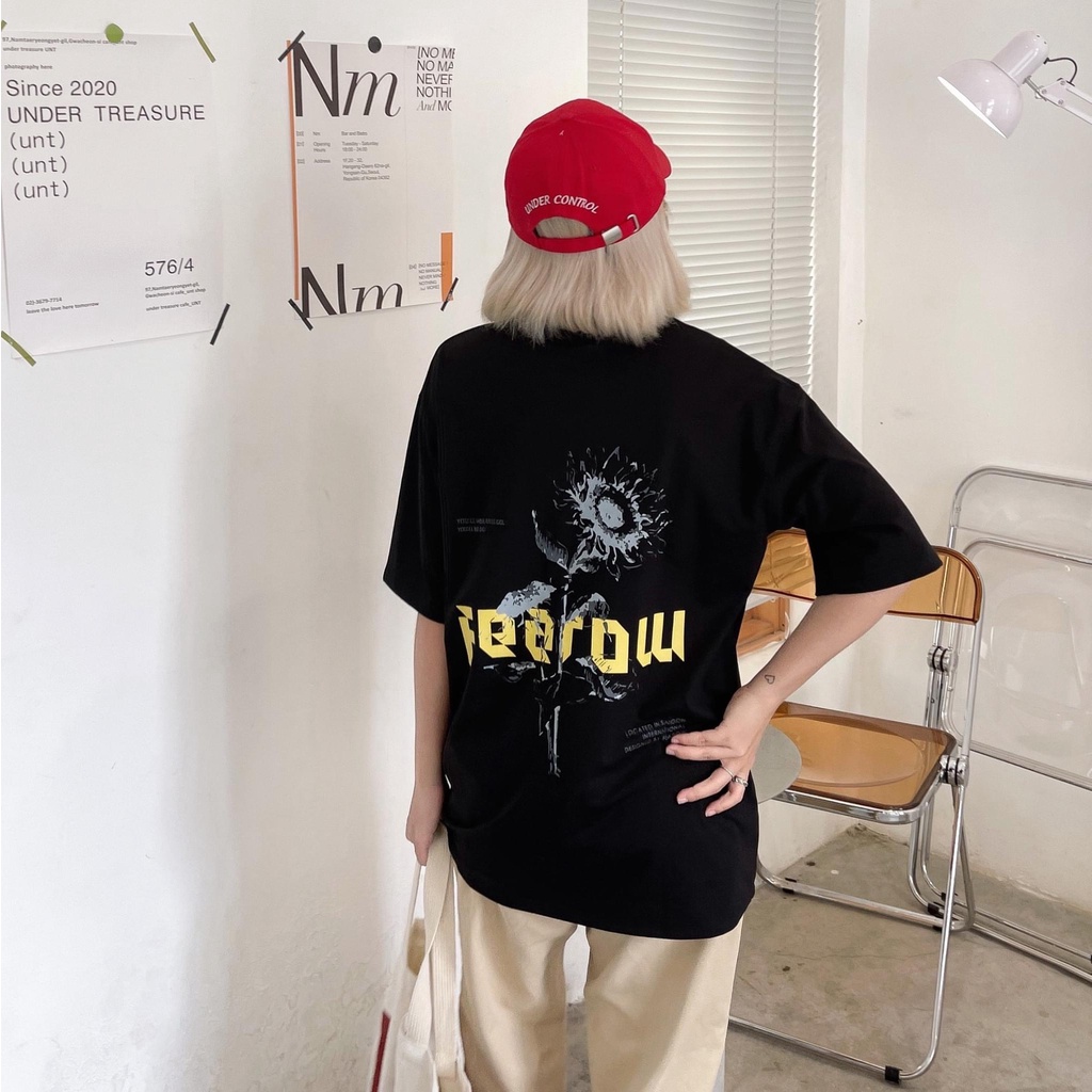 Áo thun tay lỡ nam nữ 80% COTTON - phông freesize form rộng BST FEAROW