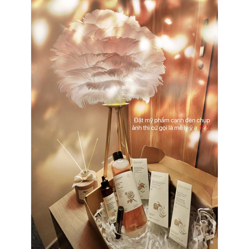 Đèn Ngủ Để Bàn Lông Vũ ⚡️Loại 1⚡️ Dùng Làm Đèn Ngủ hoặc Nền Chụp Ảnh mã 6370