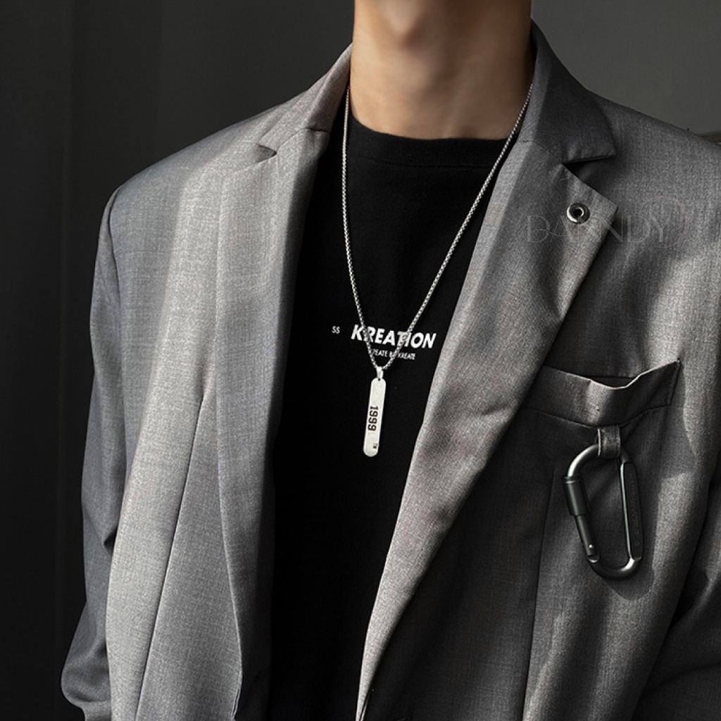 Mặt Dây Chuyền Nam Cá Tính. Vòng Cổ Năm Sinh Unisex. Dây Chuyền Năm Sinh Thép Titan Không Gỉ