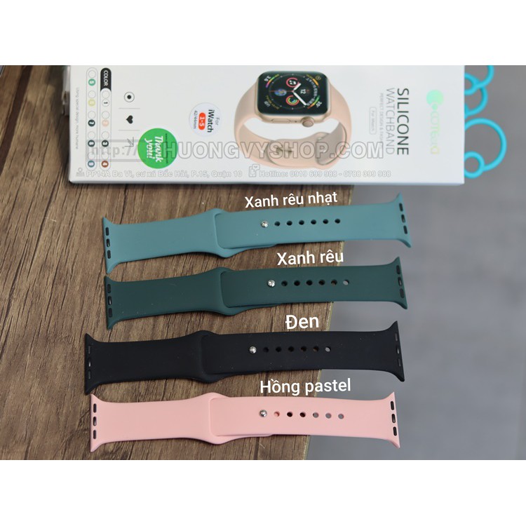 Dây cao su xanh 𝐶𝑜𝑡𝑒𝑒𝑡𝑐𝑖 cho Apple Watch