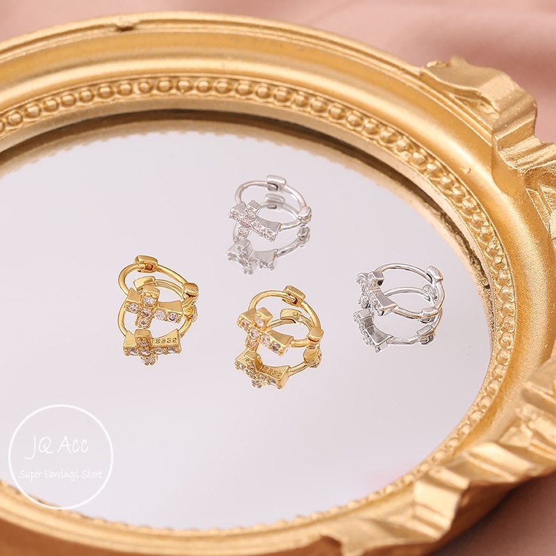 Khuyên Tai Nữ Khuyên Tai Tròn 1 Đôi Khuyên Tai Tròn Nhỏ Đính Đá Thời Trang Cho Nữ