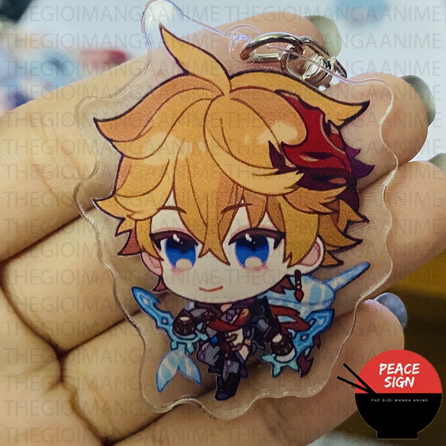 ( mica trong acrylic ) Móc khóa game GENSHIN IMPACT ver LÙN anime chibi xinh xắn độc đáo