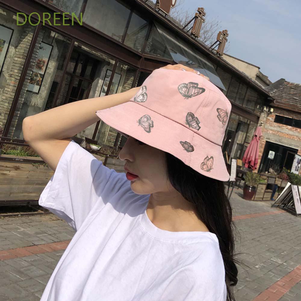 DOREEN Mũ che nắng hình con bướm hợp thời trang cá tính kiểu Hàn Quốc nhiều màu sắc