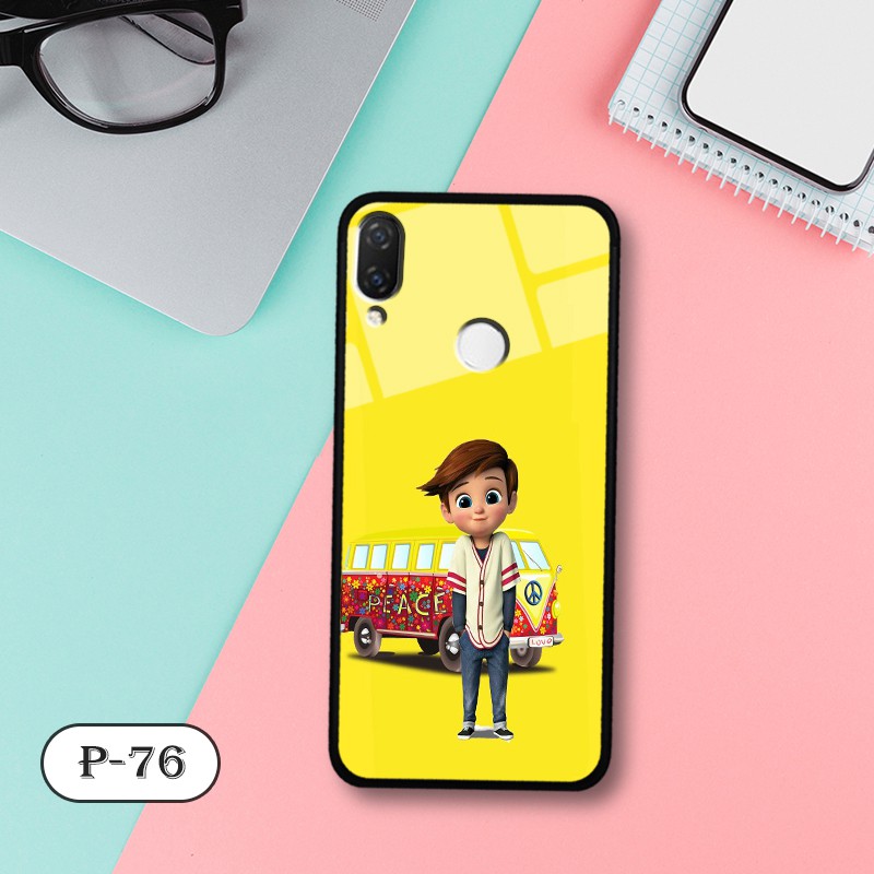 Ốp kính in hình cute Huawei Nova 3e