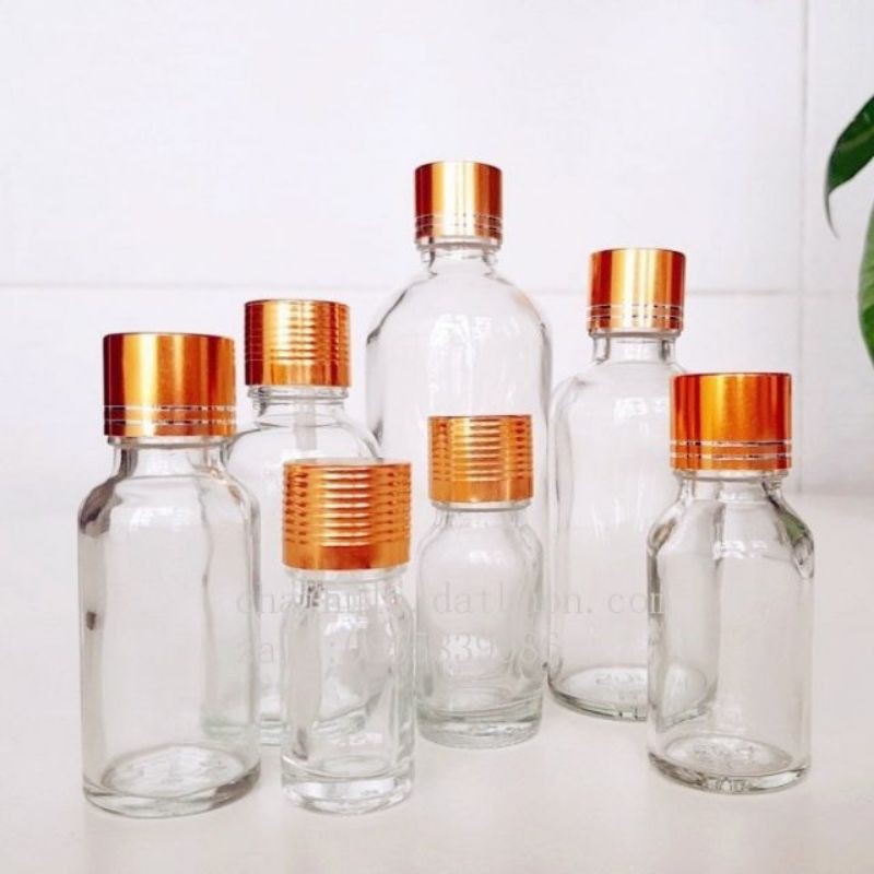 Lọ đựng tinh dầu 50ml đủ bộ (nắp +lót +nhỏ giọt)
