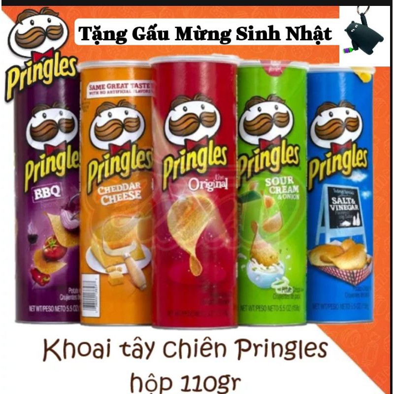 Xả Siêu Rẻ Snack Khoai tây Pringles Phiên Bản Mới Original 107G[ Date 30/10/2021] - Pringle 107g