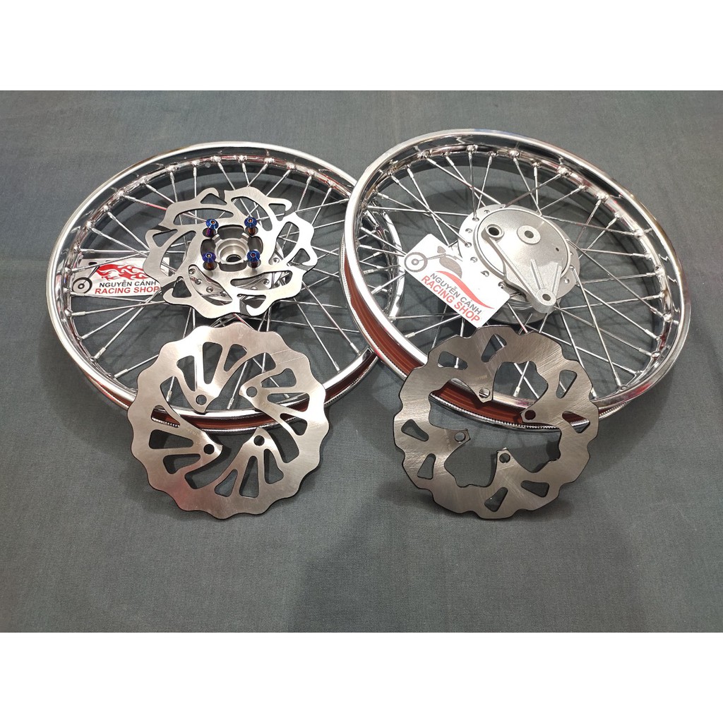 Bộ bánh căm đùm niềng xe wave bản 1.40 1.60