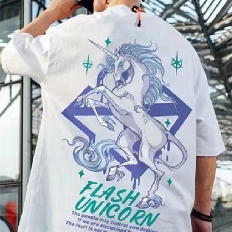 Áo Thun Dáng Rộng In Họa Tiết Hoạt Hình Phong Cách Hip Hop Nhật Bản Thời Trang Mùa Hè Cho Nam Và Nữ Cỡ M-8XL