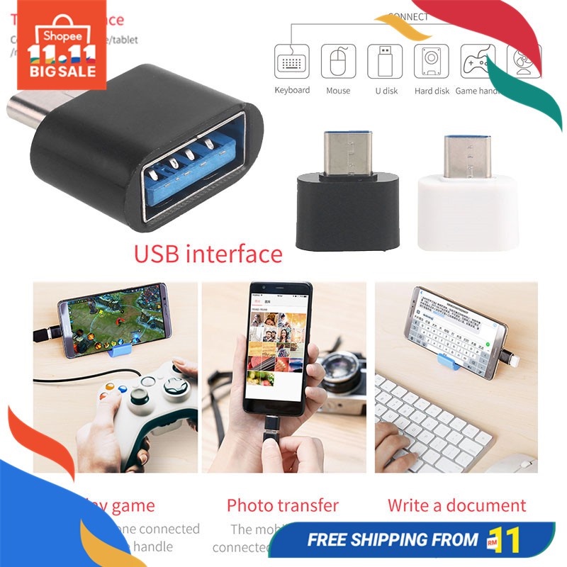 Bộ Chuyển Đổi USB Sang Type C OTG Bằng ABS Cao Cấp Cho_Android