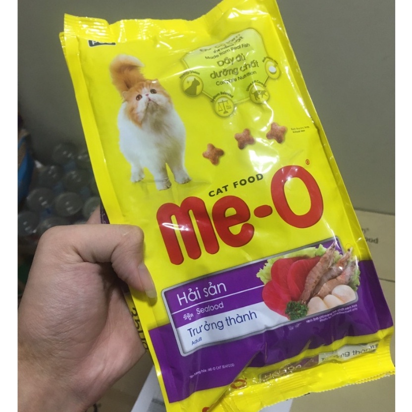 Combo 5 gói thức ăn mèo 350g vị hải sản ME-O Cat Seafood Flavor nhập khẩu thái lan